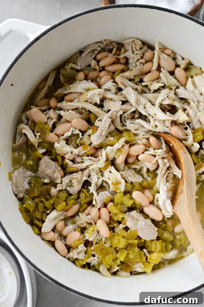 Velvety White Chicken Chili 14 stir to combine