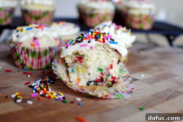 Homemade Funfetti Cupcakes with kids