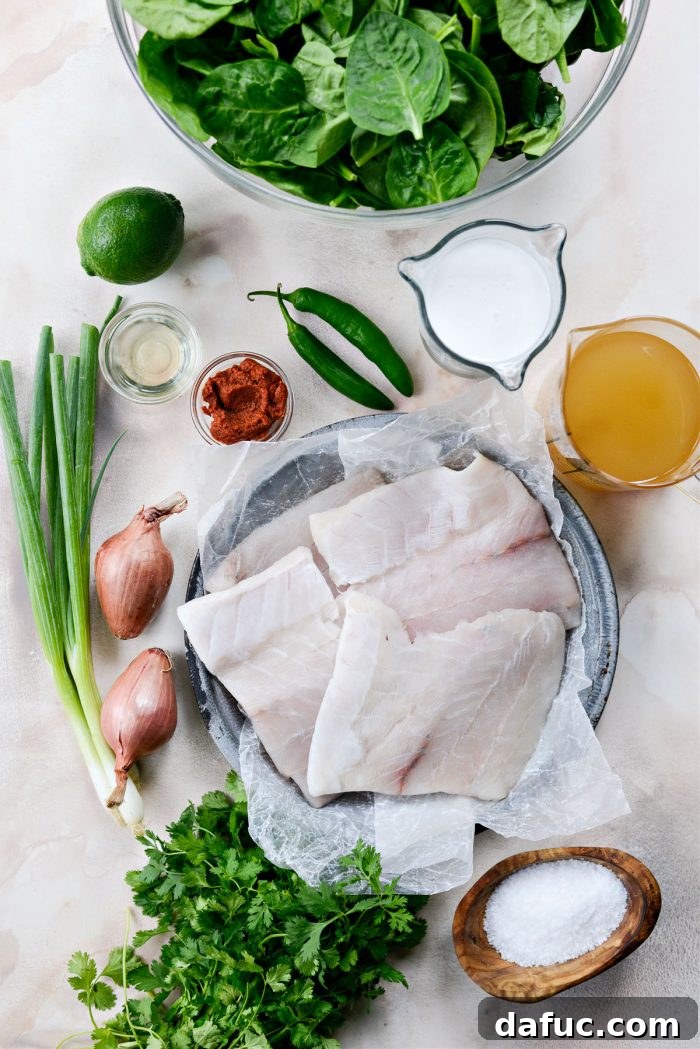 ingredients for Thai Coconut Curry Poached Barramundi