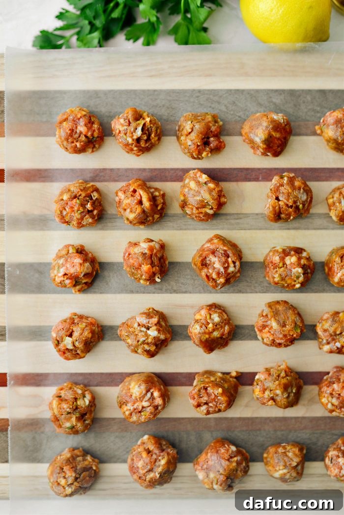 roll Italian sausage into balls