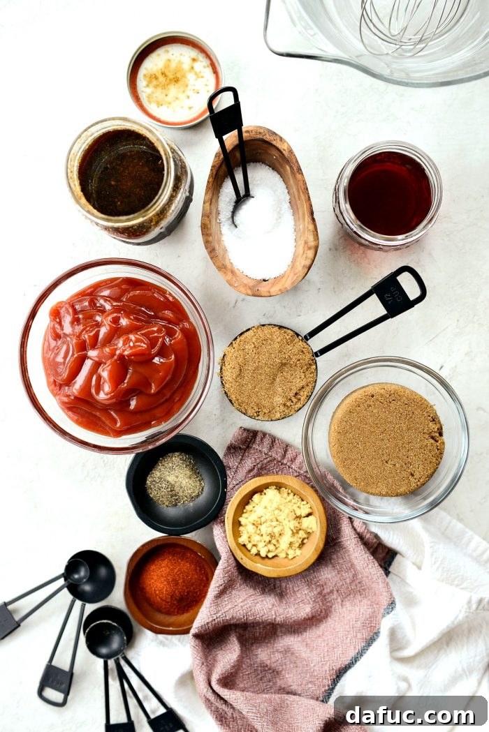 A close-up shot of the barbecue sauce in a bowl, showcasing its rich texture.