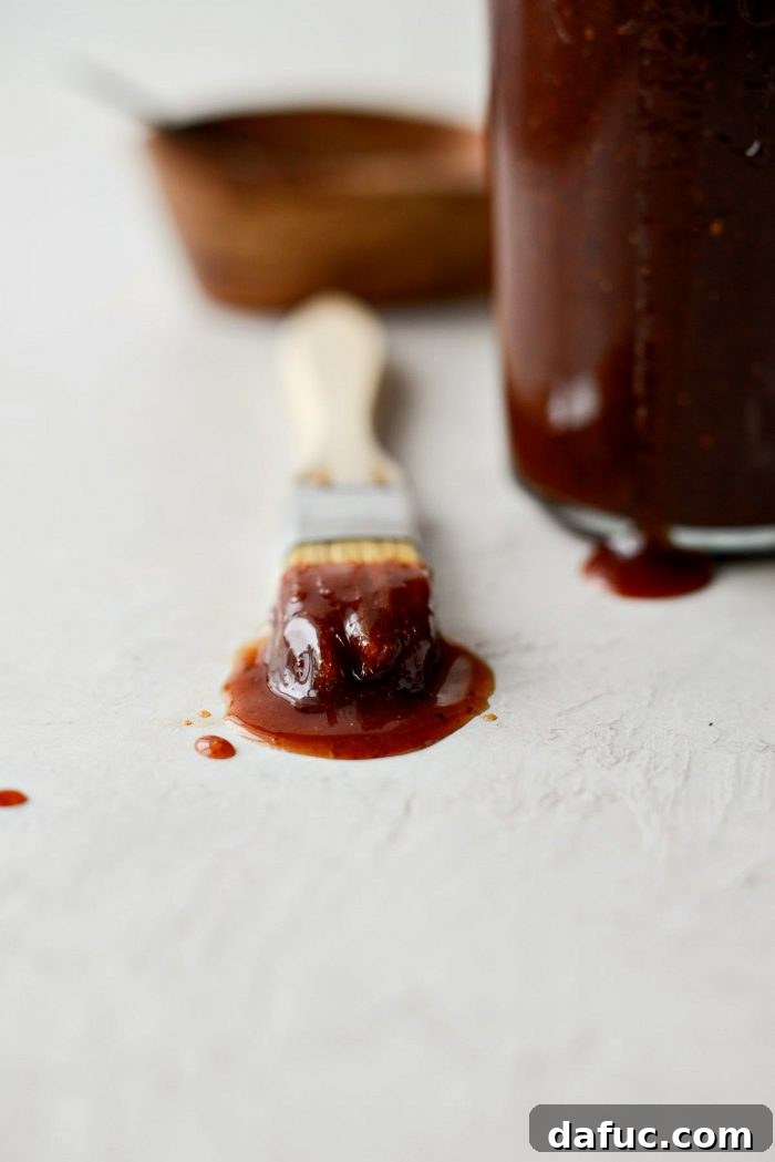 The final delicious Homemade Sweet Barbecue Sauce, ready to be enjoyed after chilling.