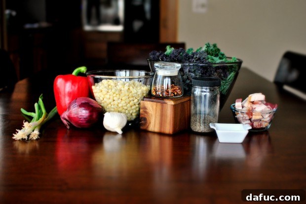 Bacon, Corn and Kale Sauté - Visually Appealing and Delicious Side Dish