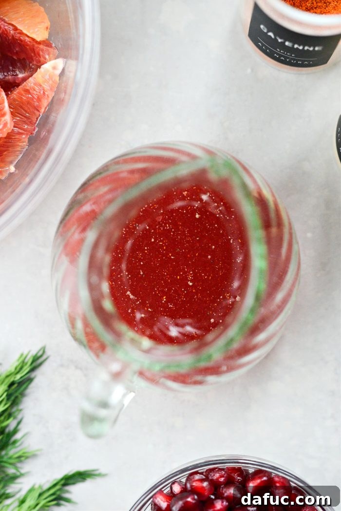 Vibrant Blood Orange Pistachio Feta Salad 8 whisk and transfer to a jar or bottle