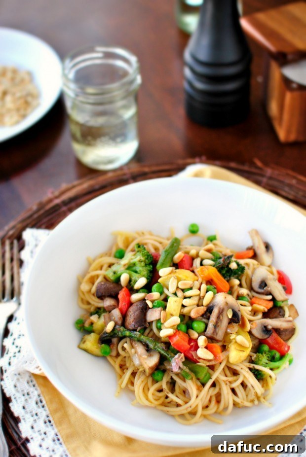 Golden Roasted Vegetable Primavera Pasta 20 Roasted Vegetable Pasta Primavera served