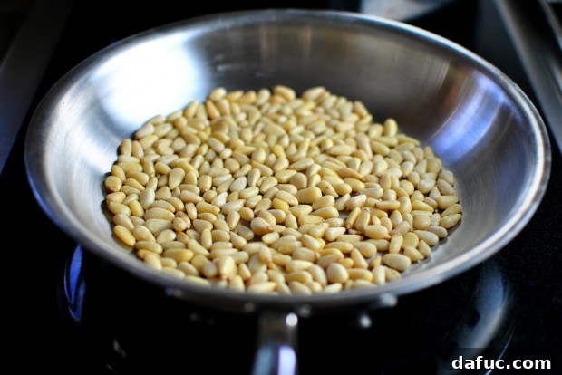 Golden Roasted Vegetable Primavera Pasta 4 Toasting pine nuts for pasta primavera