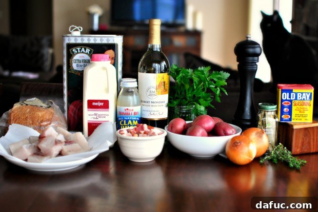 Fish Chowder www.SimplyScratch.com ingredients