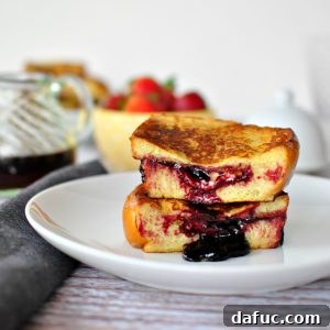 Peanut Butter and Jelly Stuffed French Toast