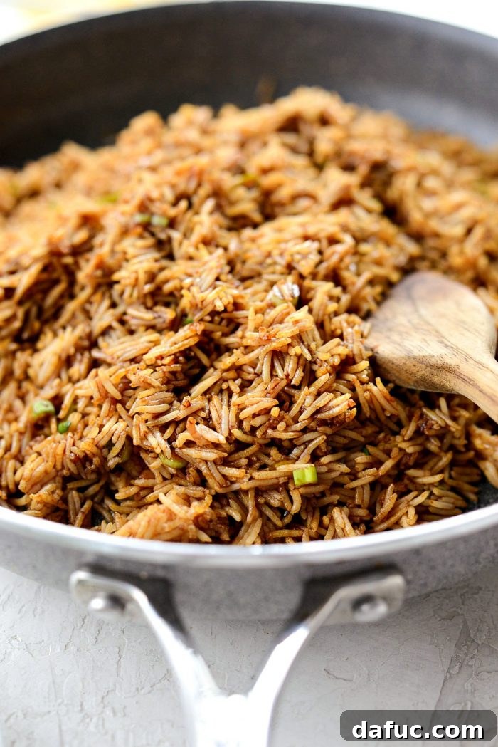 Effortless Fried Rice 10 Sizzling Easy Fried Rice cooking in a hot wok or large skillet