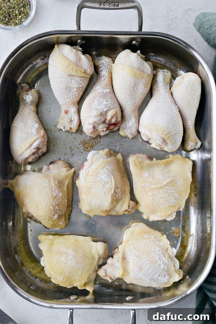 Classic Comfort Baked Chicken 14 Baked chicken after the first 20 minutes