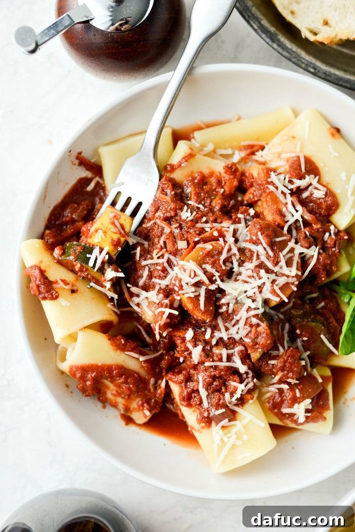 Rustic Garden Ragu 19 Final plated dish of Garden Vegetable Ragu, ready to eat