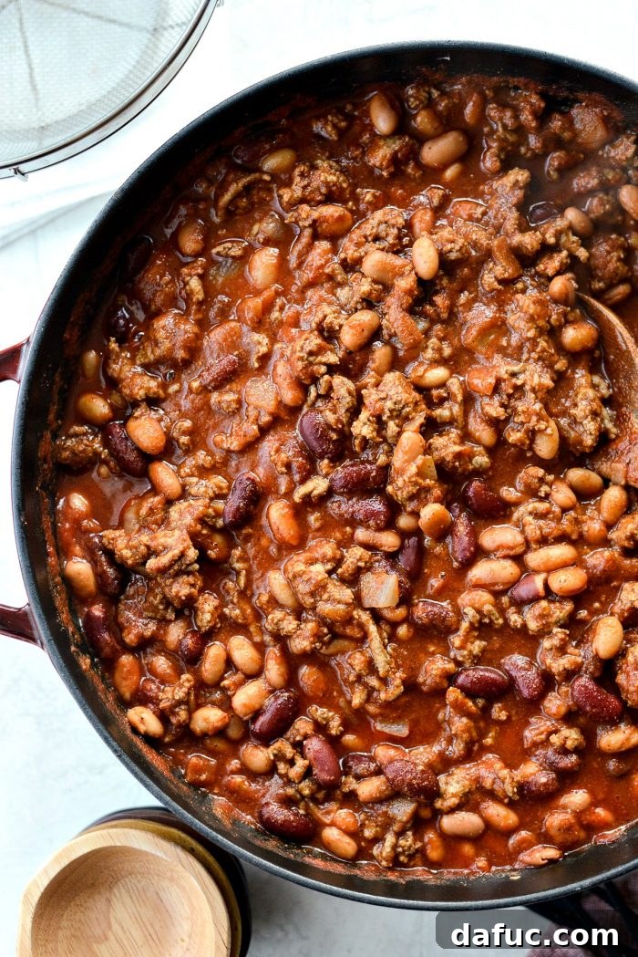 Effortless Weeknight Beef Chili 10 simmered chili