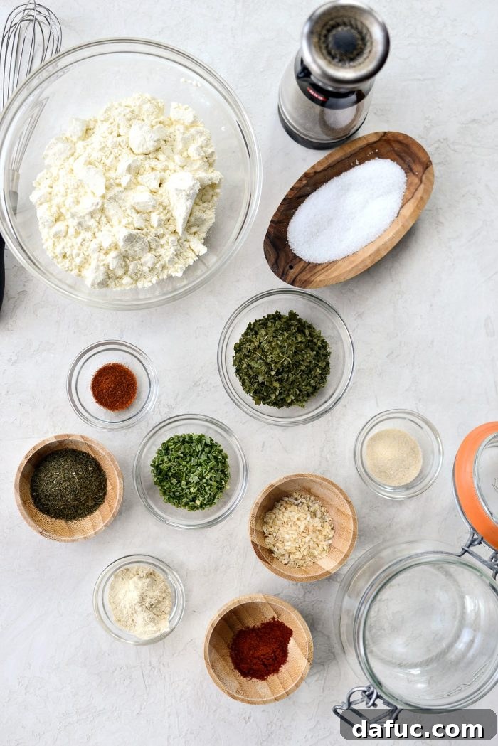 Craft Your Signature Ranch Blend 4 Mixing the Homemade Ranch Dressing Mix in a bowl, showing the easy preparation process.