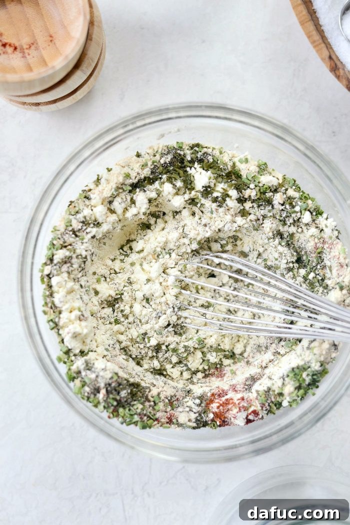 Craft Your Signature Ranch Blend 8 The finished Homemade Ranch Dressing Mix in a bowl after whisking.