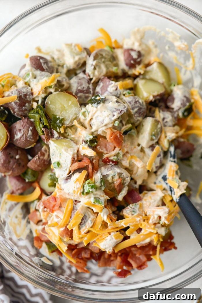Tossing ingredients to combine