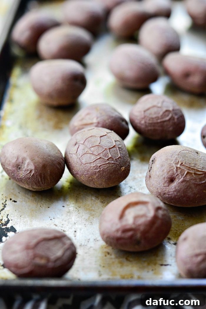 Baked baby redskin potatoes