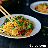 Honey-Glazed Ginger Chicken Noodles 3 Honey Ginger Chicken Stir Fry with rice noodles