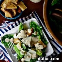 Caesar Salad with Homemade Caesar Dressing