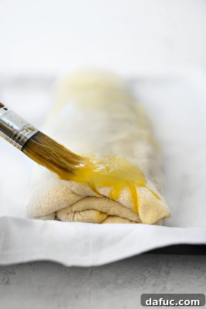From Scratch Stromboli 21 brush with egg wash