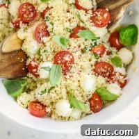 Caprese Couscous Salad recipe card image