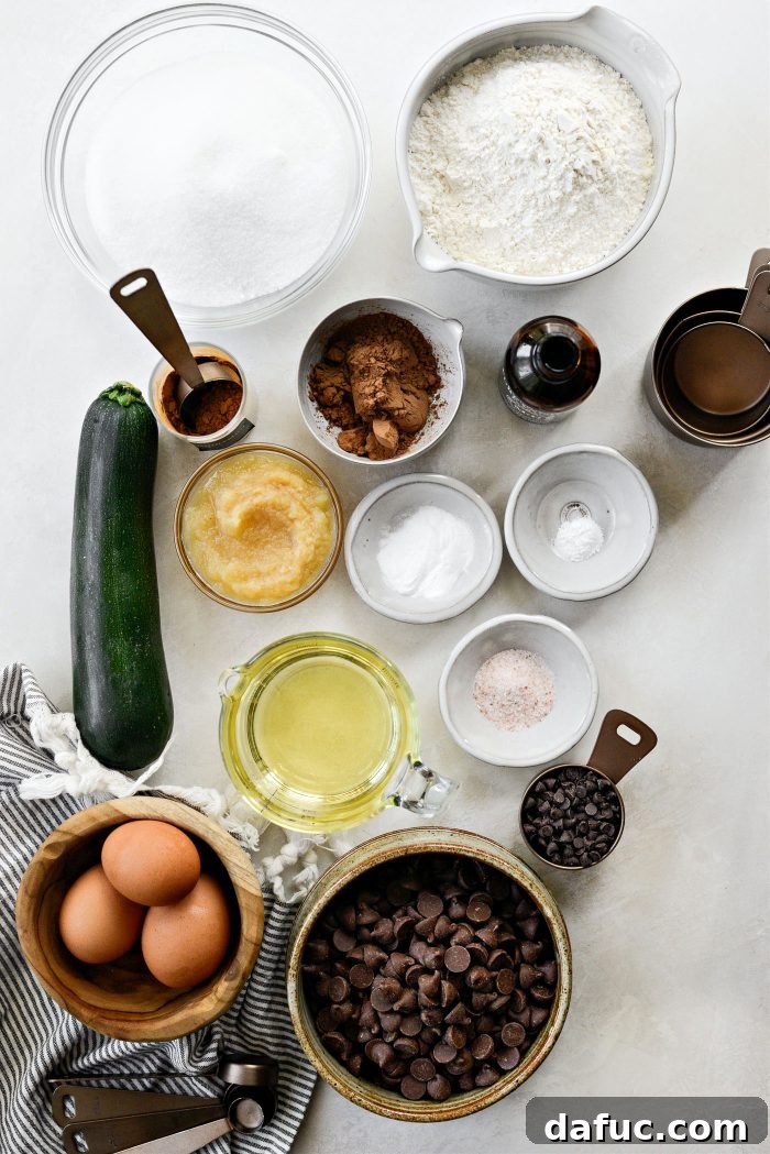Fudgy Double Chocolate Zucchini Bread 4 Ingredients for Chocolate Chocolate Chip Zucchini Bread