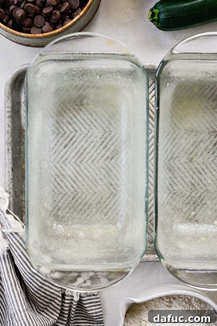 Fudgy Double Chocolate Zucchini Bread 5 Prep Loaf Pans
