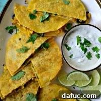 Sweet Corn, Poblano, and Onion Yellow Corn Quesadillas