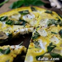 Spinach and Mushroom Ricotta Frittata