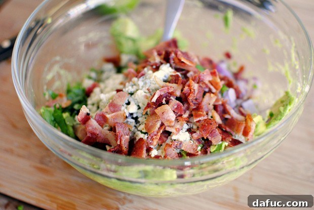 Smoky Blue Guac Perfection 20 Chopped bacon strips for the guacamole