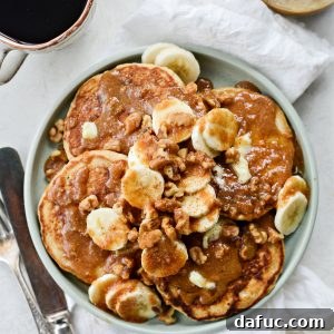 Peanut Butter Oatmeal Banana Pancakes