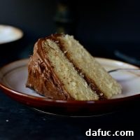 Homemade Yellow Cake with Whipped Chocolate Frosting