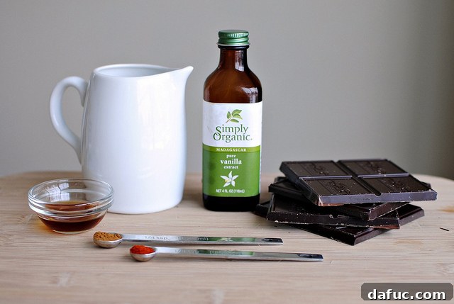 Mystic Mayan Truffles 3 Ingredients laid out for making Mayan Chocolate Truffles
