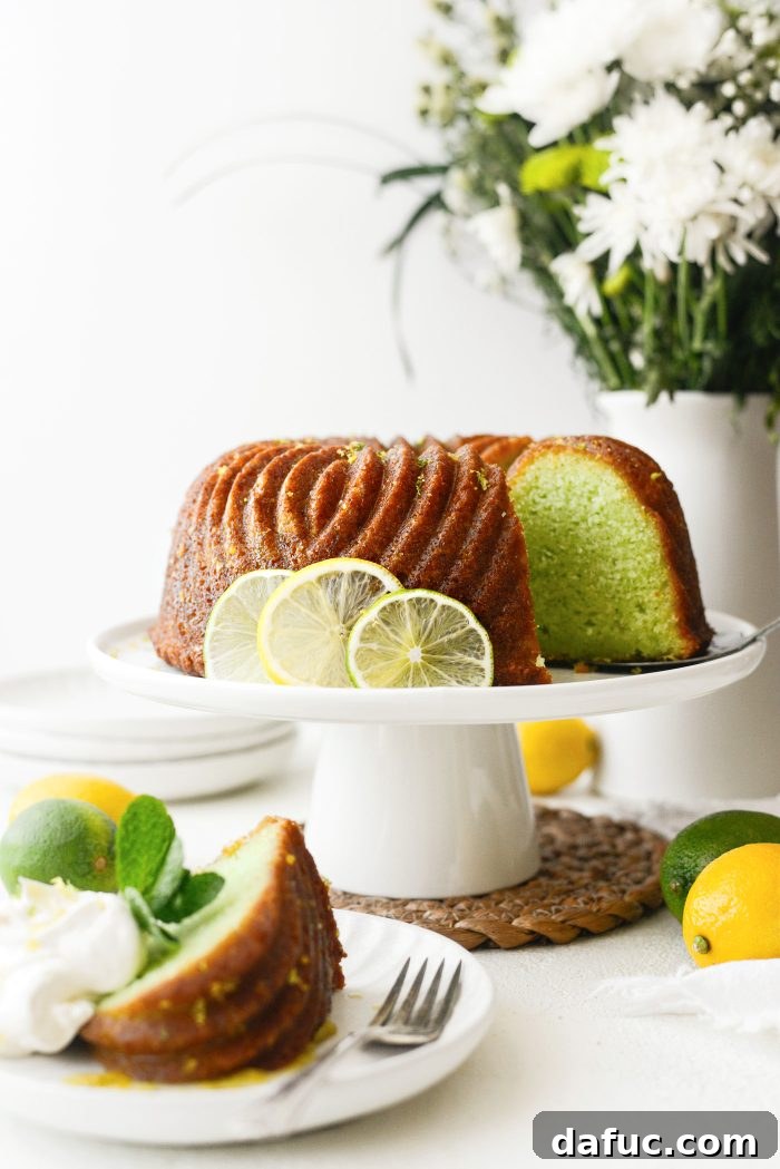 Lemon Lime Bundt Cake, a delightful and moist citrus dessert perfect for any occasion.