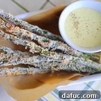 Parmesan Asparagus Fries with Lemon Garlic Aioli