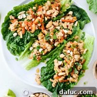 Ginger Cashew Turkey Lettuce Wraps