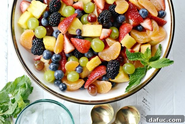 Prismatic Fruit Delight 2 Vibrant Rainbow Fruit Salad with Citrus Honey Syrup