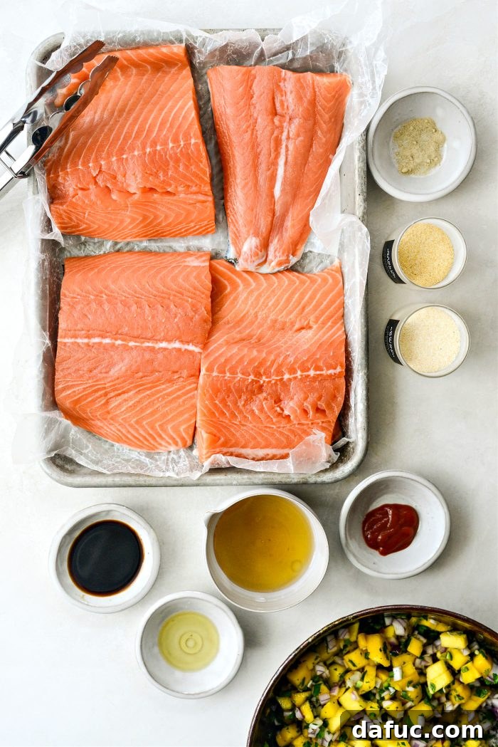 Honey Glazed Salmon with Mango Salsa Ingredients