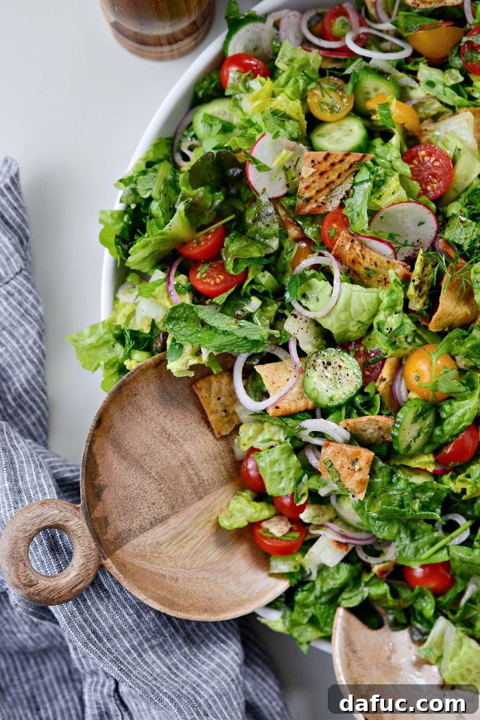 Levantine Garden Crunch 2 Fattoush Salad - Vibrant and Fresh