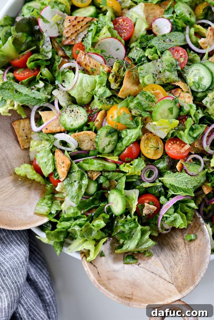 Levantine Garden Crunch 13 Fattoush Salad - Overhead Shot
