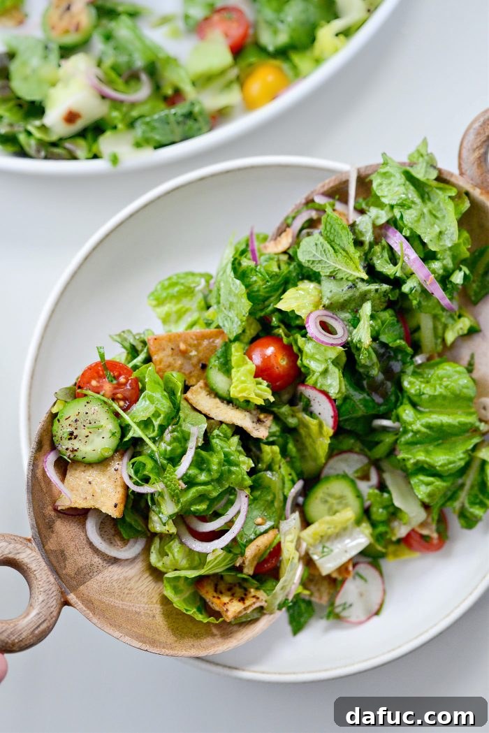 Levantine Garden Crunch 15 Fattoush Salad - Final Presentation