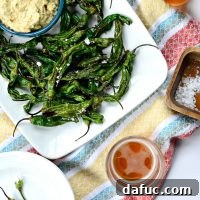 Blistered Shishito Peppers with Smoky White Cheddar Aioli
