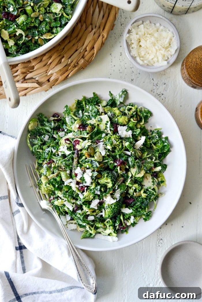 Brussels Sprout Kale Chopped Salad