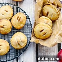 A delicious caramel apple hand pie, golden and inviting.