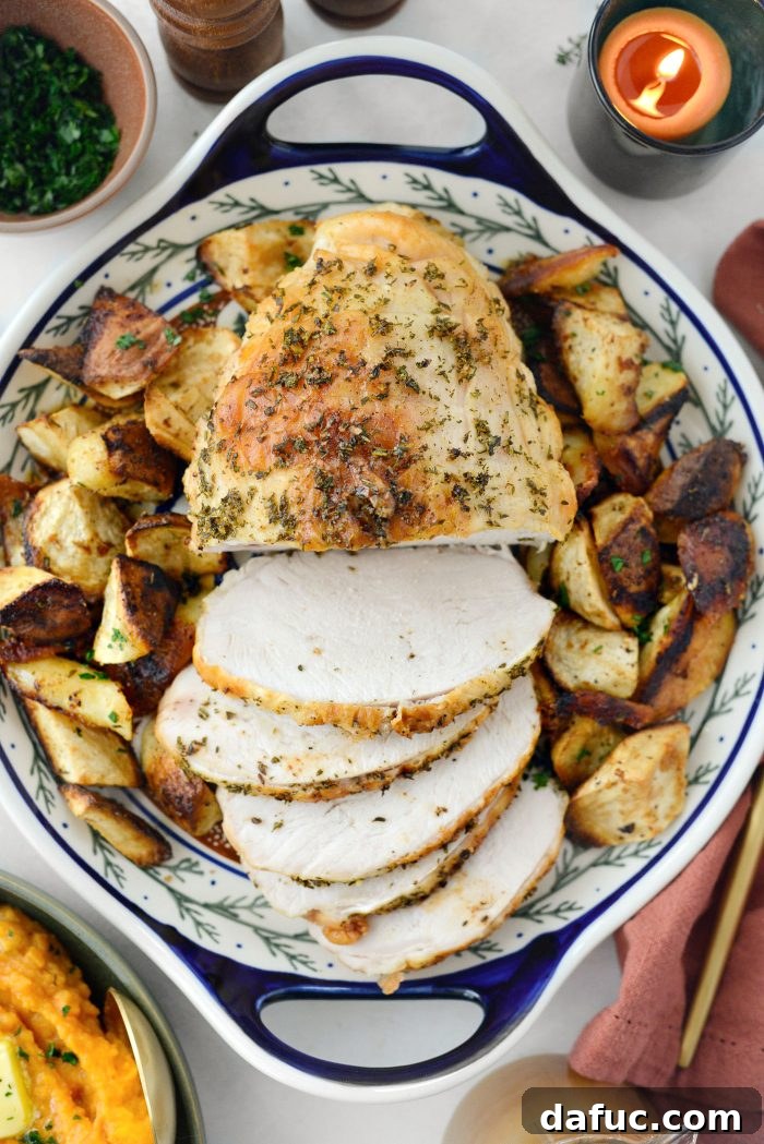 Herb Roasted Turkey Breast with Parsnips
