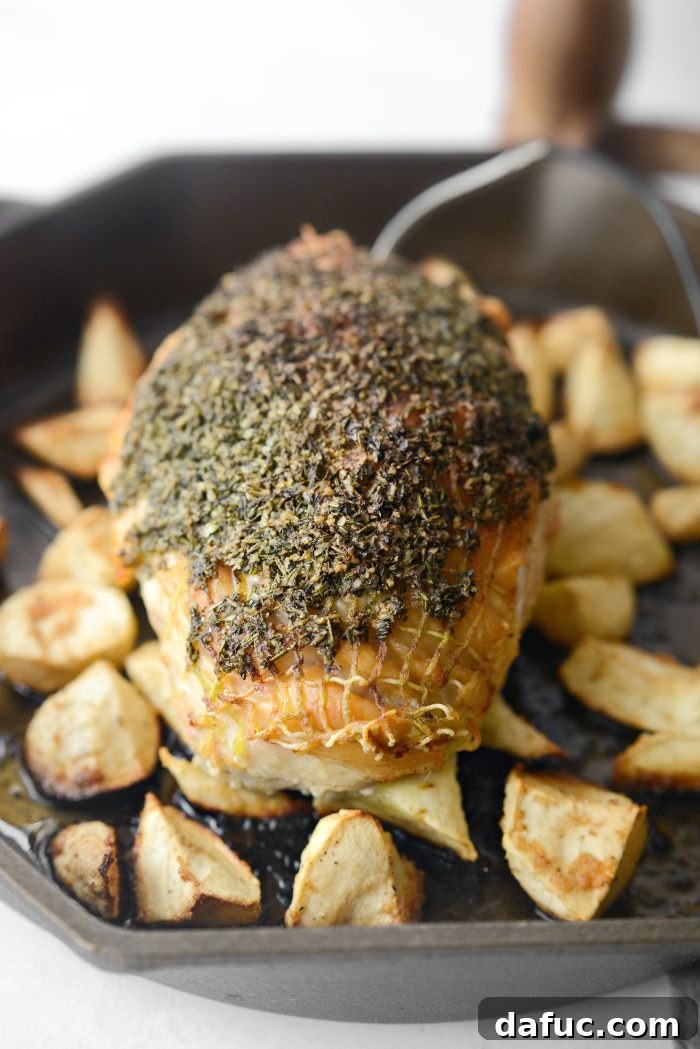 Herb Roasted Turkey Breast with Parsnips