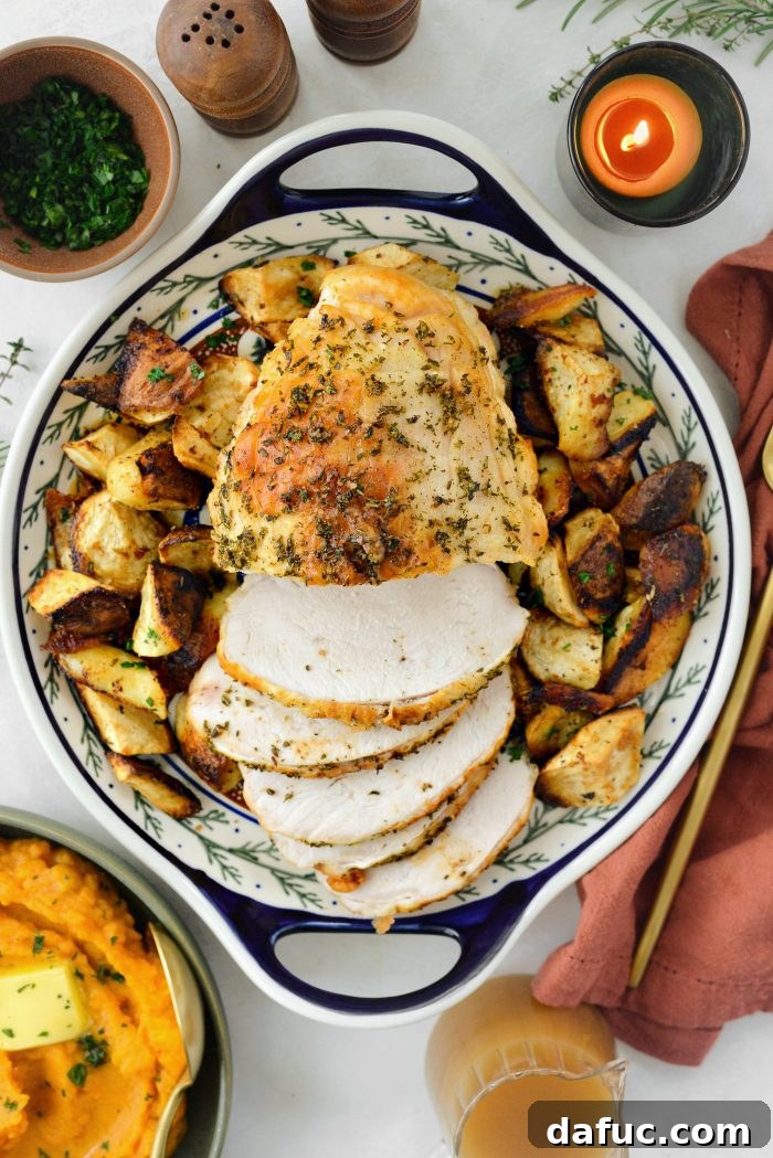 Herb Roasted Turkey Breast with Parsnips