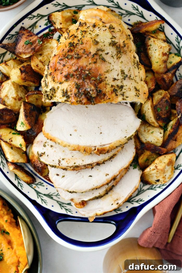 Herb Roasted Turkey Breast with Parsnips