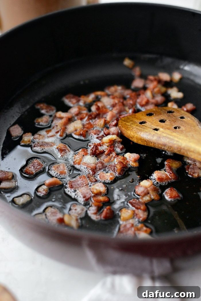 crispy bacon in pan