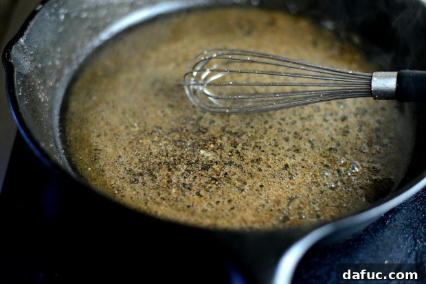Whisking in Red Wine Vinegar