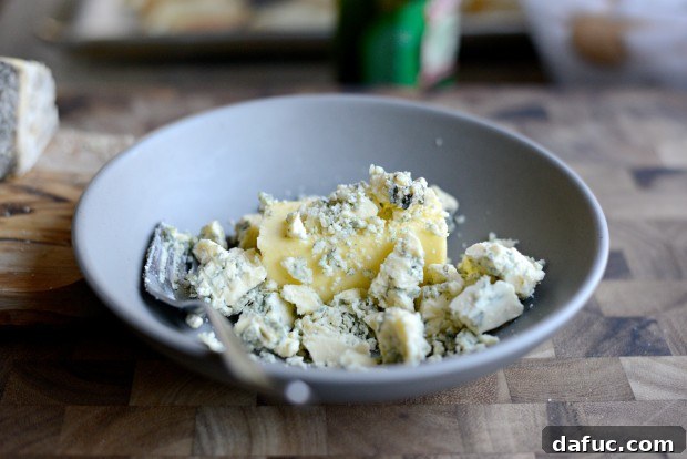 Mixing Bleu Cheese and Butter